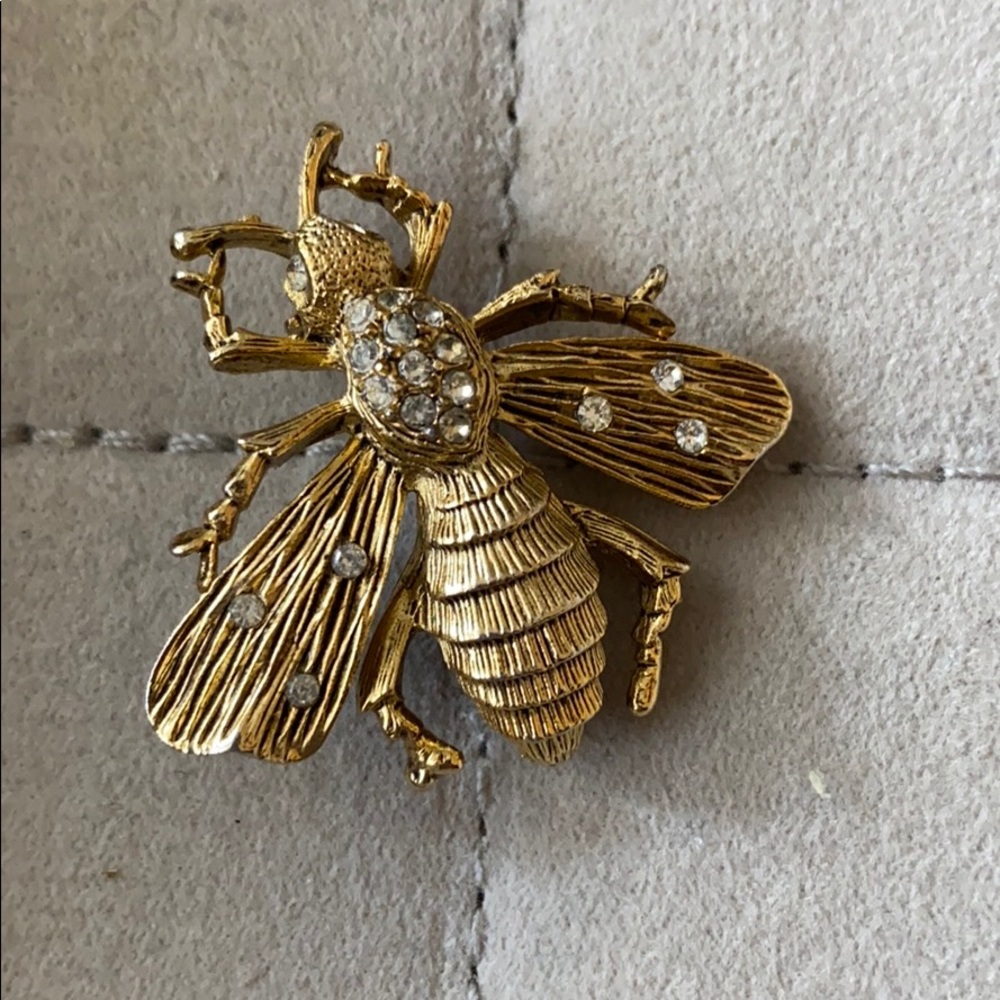 Small Rhinestone Bee Brooch